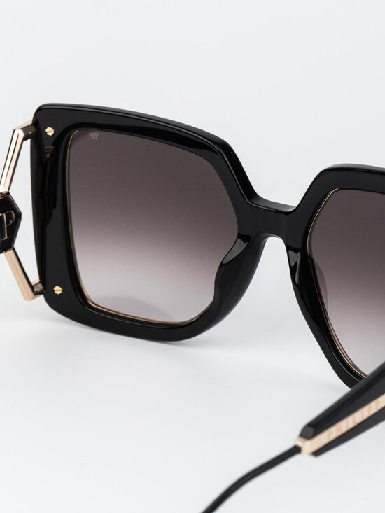 Philipp Plein Women Sunglasses Black Pink Gradient Square SPP121S 0700 main image 6
